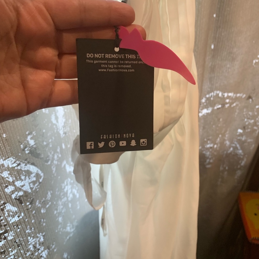 White long Maxi dress large never worn